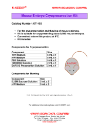 Mouse Embryo Cryopreservation Flyer